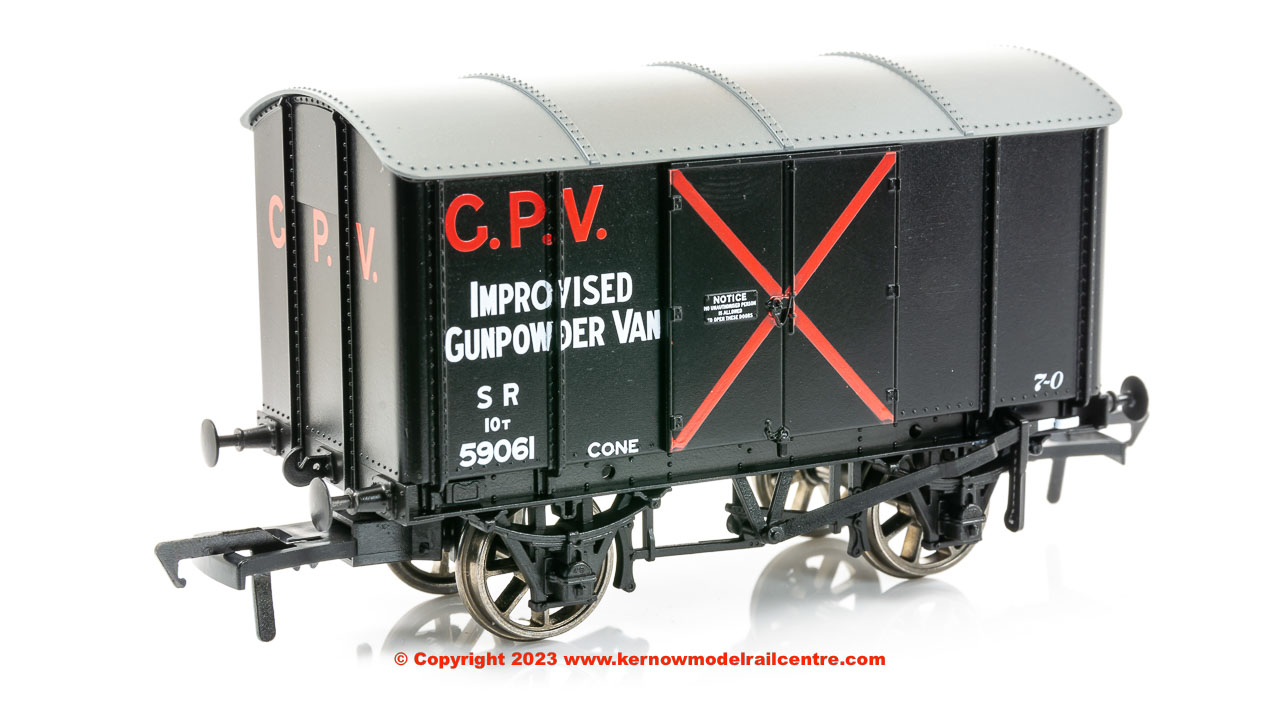 908013 Rapido Diagram V6 Iron Mink Van number 59061 - Improvised Gunpowder Van SR Black